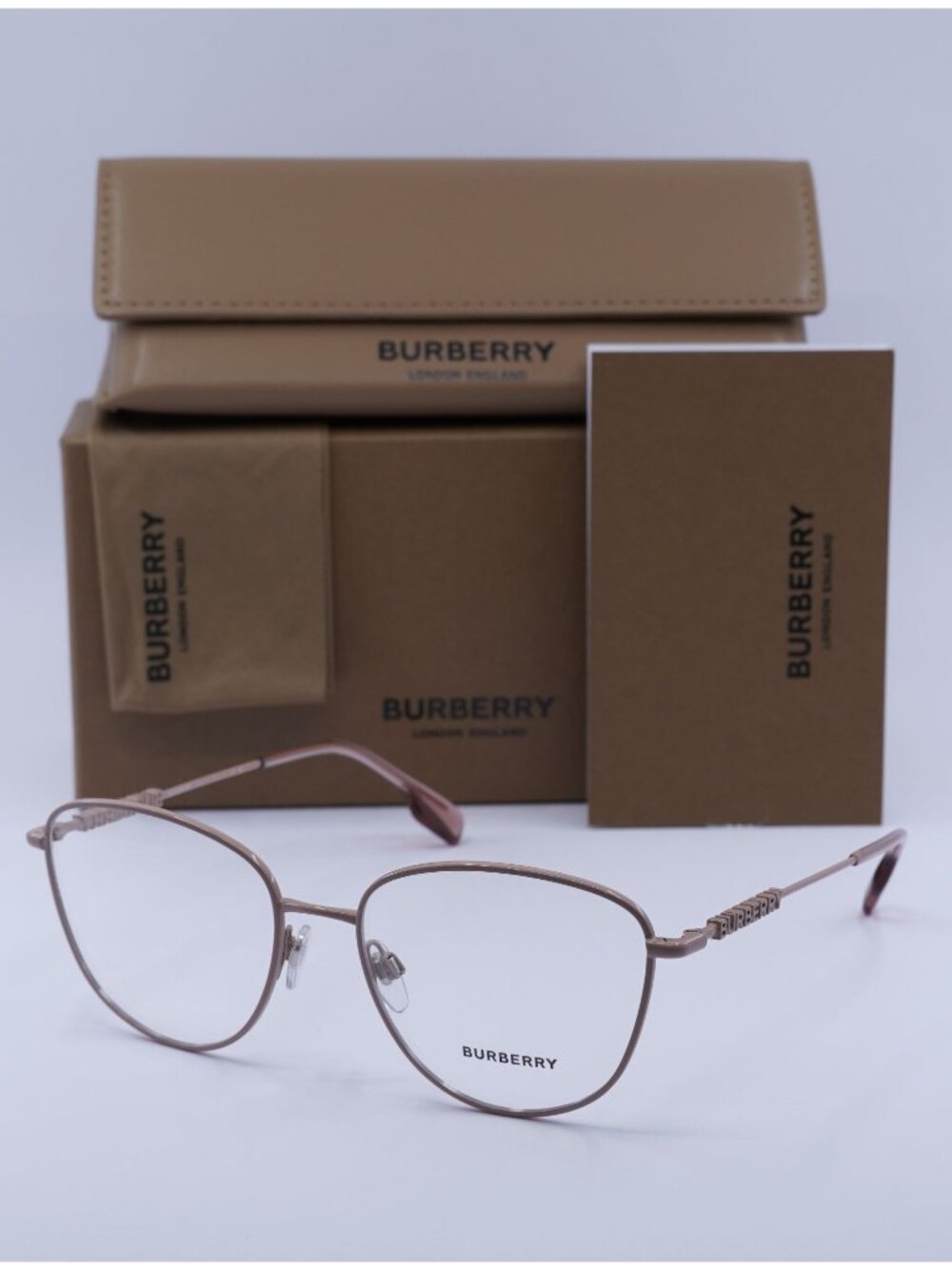 Burberry BE1376 1343 Cat Eye Eyeglasses 53mm – Pink